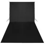Fundal foto, bumbac, negru, 300 x 300 cm