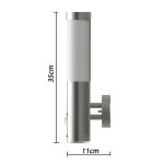 Lampă exterior din oțel inoxidabil cu senzor de mișcare 11 x 35 2 buc
