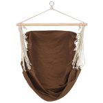 Scaun leagăn/hamac mare din material textil, maro