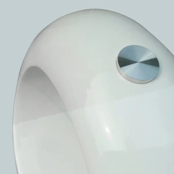 Măsuță de cafea cu blat oval din sticlă, alb lucios