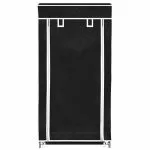 Dulap pantofi material textil cu capac, negru, 58x 28×106 cm