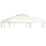 Copertină rezervă acoperiș pavilion, alb crem, 3×3 m, 310 g/m²
