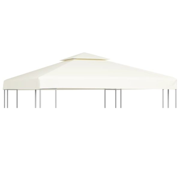Copertină rezervă acoperiș pavilion, alb crem, 3×3 m, 310 g/m²