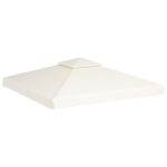 Copertină rezervă acoperiș pavilion, alb crem, 3×3 m, 310 g/m²