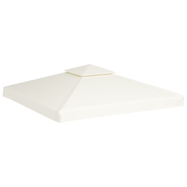 Copertină rezervă acoperiș pavilion, alb crem, 3×3 m, 310 g/m²