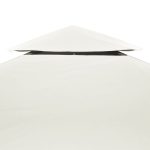 Copertină rezervă acoperiș pavilion, alb crem, 3×3 m, 310 g/m²