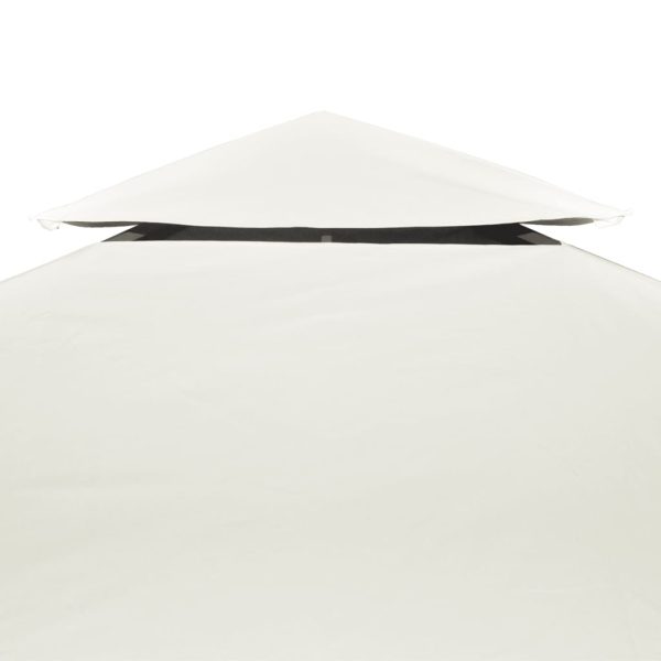 Copertină rezervă acoperiș pavilion, alb crem, 3×3 m, 310 g/m²
