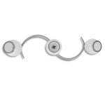 Candelabru cu cristale, design cromat