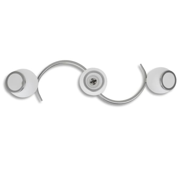Candelabru cu cristale, design cromat