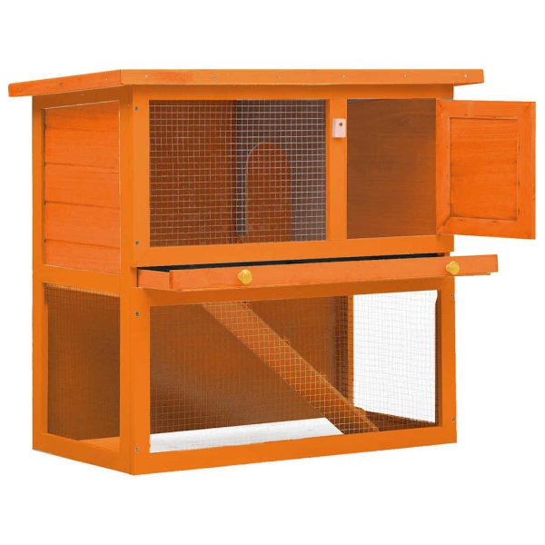 Cușcă de exterior iepuri cușcă adăpost animale mici, 1 ușă, lemn