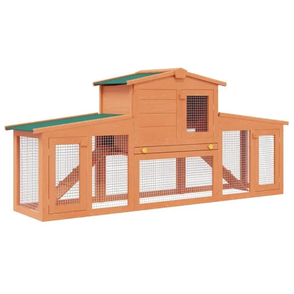 Cușcă mare iepuri cușcă adăpost animale mici cu acoperiș lemn