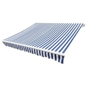 Pânză copertină, albastru/alb, 3×2,5 m (cadrul nu este inclus)