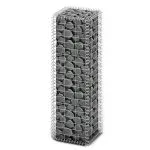 Coș gabion cu capace, sârmă galvanizată, 100 x 30 x 30 cm