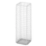 Coș gabion cu capace, sârmă galvanizată, 100 x 30 x 30 cm
