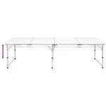Masă camping din aluminiu reglabilă 240 x 60 cm