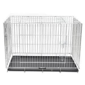 Cușcă pentru câini pliabilă, metal, XXL