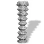 Gard legătură din plasă, argintiu, 15 x 1,25 m, oțel galvanizat