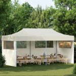 Cort de petrecere pliabil pop-up, crem, 3 x 6 m