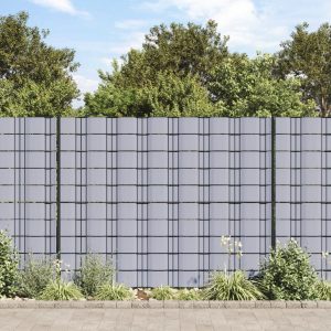 Panou de intimitate grădină, gri deschis, 70 x 0,19 m, PVC