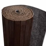 Paravan de cameră din bambus, maro închis, 250 x 165 cm