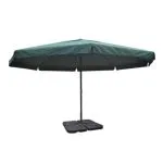 Umbrelă de soare de grădină din aluminiu, bază portabilă, verde