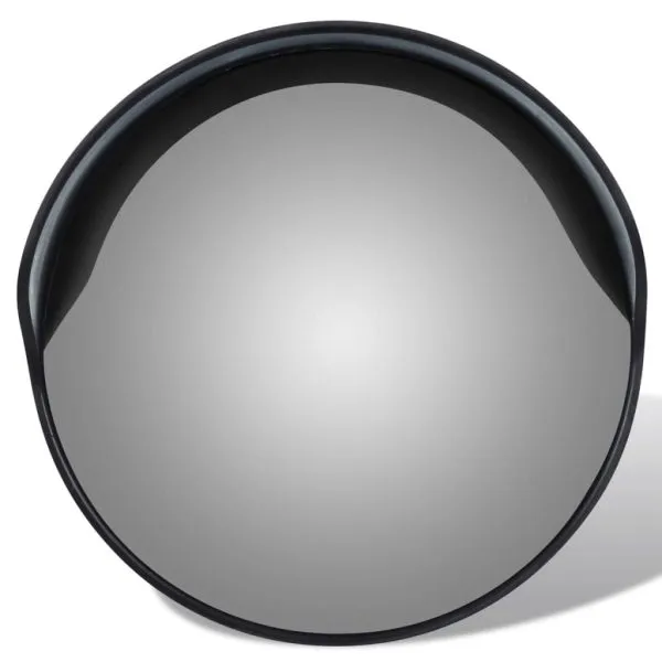 Oglindă de trafic convexă, negru, 30 cm, plastic PC de exterior