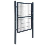Poartă pentru gard 2D (simplă), gri antracit, 106×170 cm