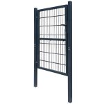 Poartă pentru gard 2D (simplă), gri antracit, 106×170 cm
