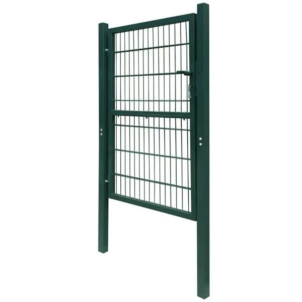 Poartă pentru gard 2D (simplă), verde, 106×170 cm