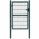 Poartă pentru gard 2D (simplă), verde, 106×210 cm