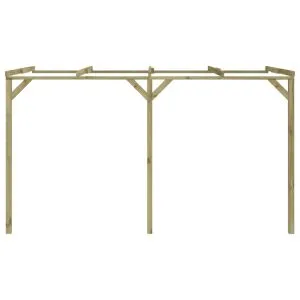 Pergolă de perete, 2 x 4 x 2,2 m, lemn