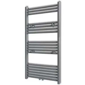 Radiator port-prosop încălzire centrală baie, drept, gri, 600×1160 mm