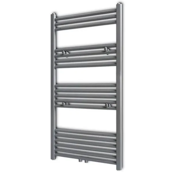 Radiator port-prosop încălzire centrală baie, drept, gri, 600×1160 mm