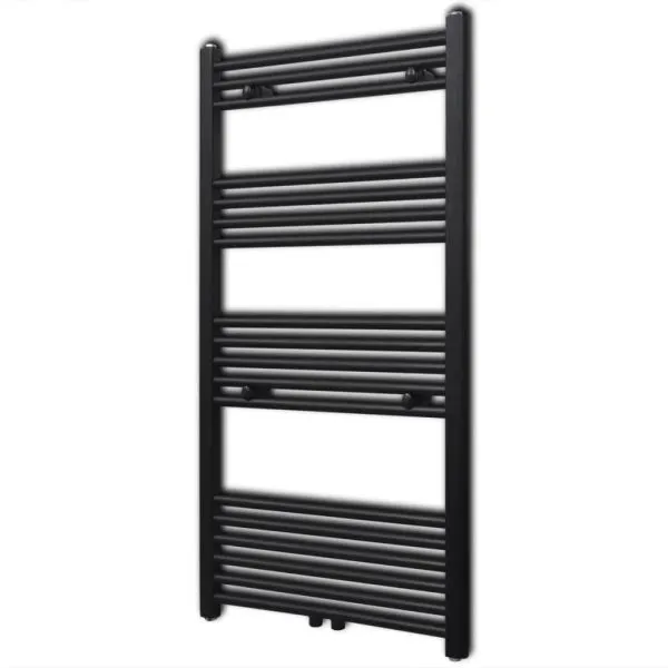 Radiator port-prosop încălzire centrală baie drept, negru, 600×1160 mm