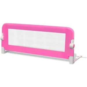 Balustradă de siguranță pentru pat de copil, roz, 102×42 cm