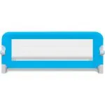 Balustradă de siguranță pentru pat copil, albastru, 102×42 cm