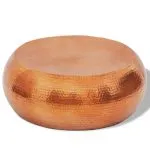 Măsuță de cafea, aluminiu bătut la ciocan, culoare cupru/alamă