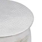 Scaun/Masă laterală din aluminiu bătut la ciocan, argintiu