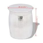 Scaun/Masă laterală din aluminiu bătut la ciocan, argintiu