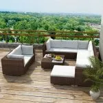Set mobilier de grădină cu perne