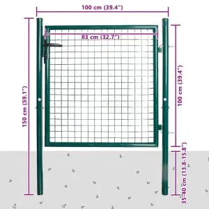 Poartă individuală pentru gard, oțel vopsit electrostatic