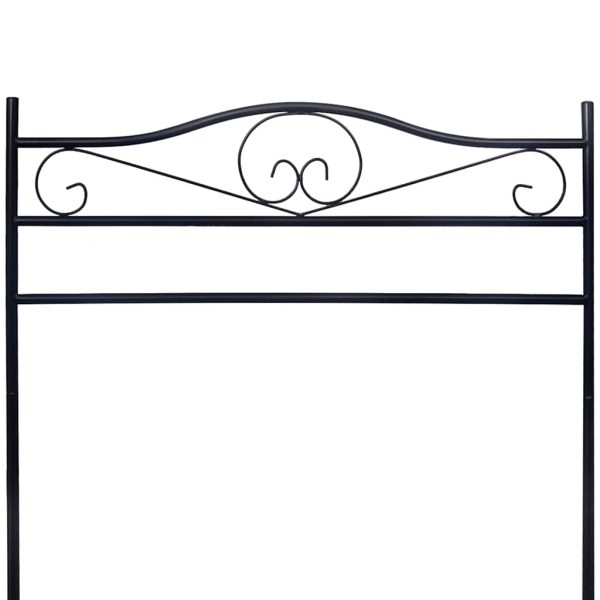 Organizator îmbrăcăminte, oțel, negru