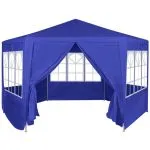 42347 Marquee with 6 Side Walls Blue 2×2 m
