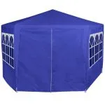 42347 Marquee with 6 Side Walls Blue 2×2 m