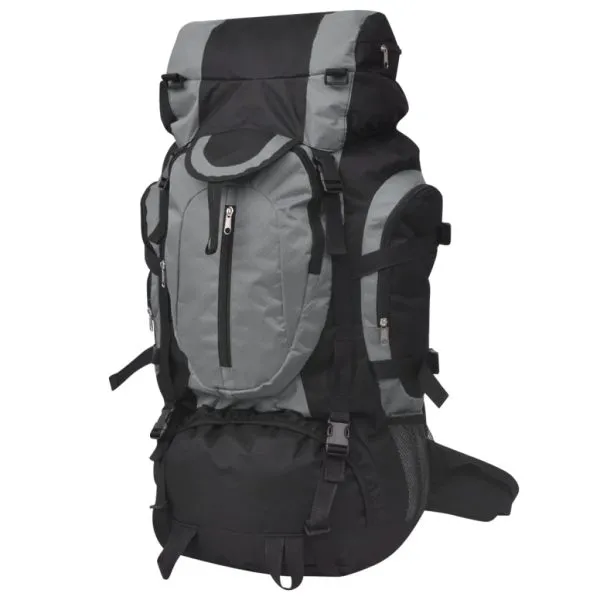 Rucsac pentru drumeții XXL, 75 L, negru și gri