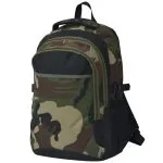 Rucsac pentru școală 40 L, negru și camuflaj