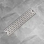 Rigolă duș liniară, model linie, oțel inoxidabil, 530 x 140 mm