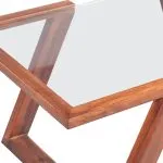 Masă de cafea din lemn solid de acacia, 100 x 50 x 40, maro