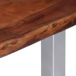 Măsuță cafea, muchii naturale, 115x60x40 cm, lemn masiv acacia