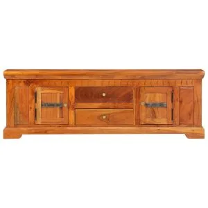 Comodă TV, 119 x 30 x 40 cm, lemn masiv de acacia